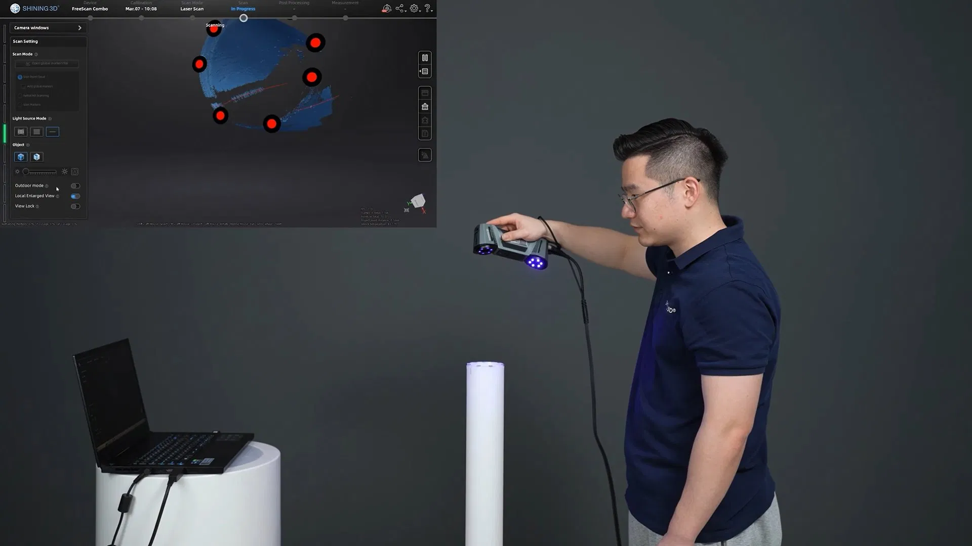 Energy Heavy Industry Metrology Laser Handheld 3D Scanner for Quick Component Inspection