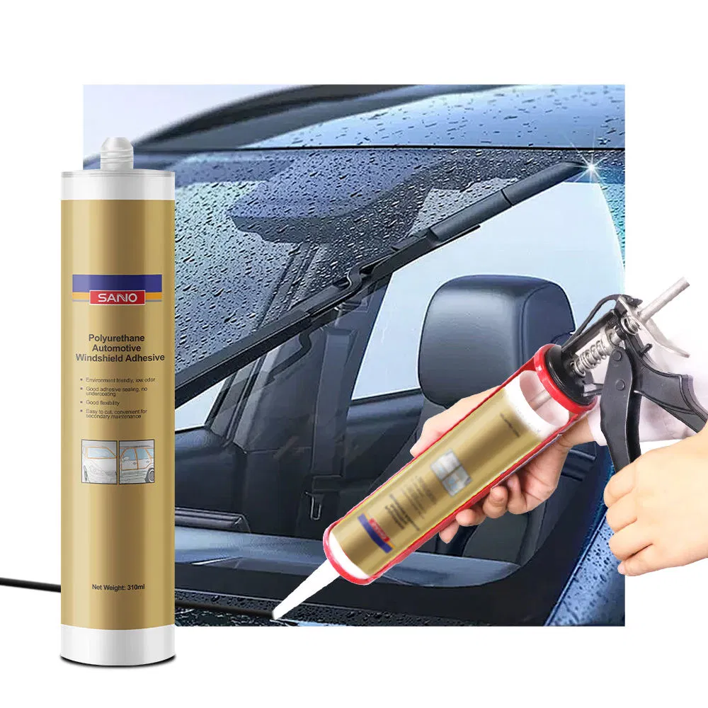 Sanvo Polyurethan-Dichtstoff Windschutzscheiben-Kleber Windschutzscheiben-Dichtmittel Schwarz Fahrzeug- &amp; Wohnmobil-Polyurethan-Kleber