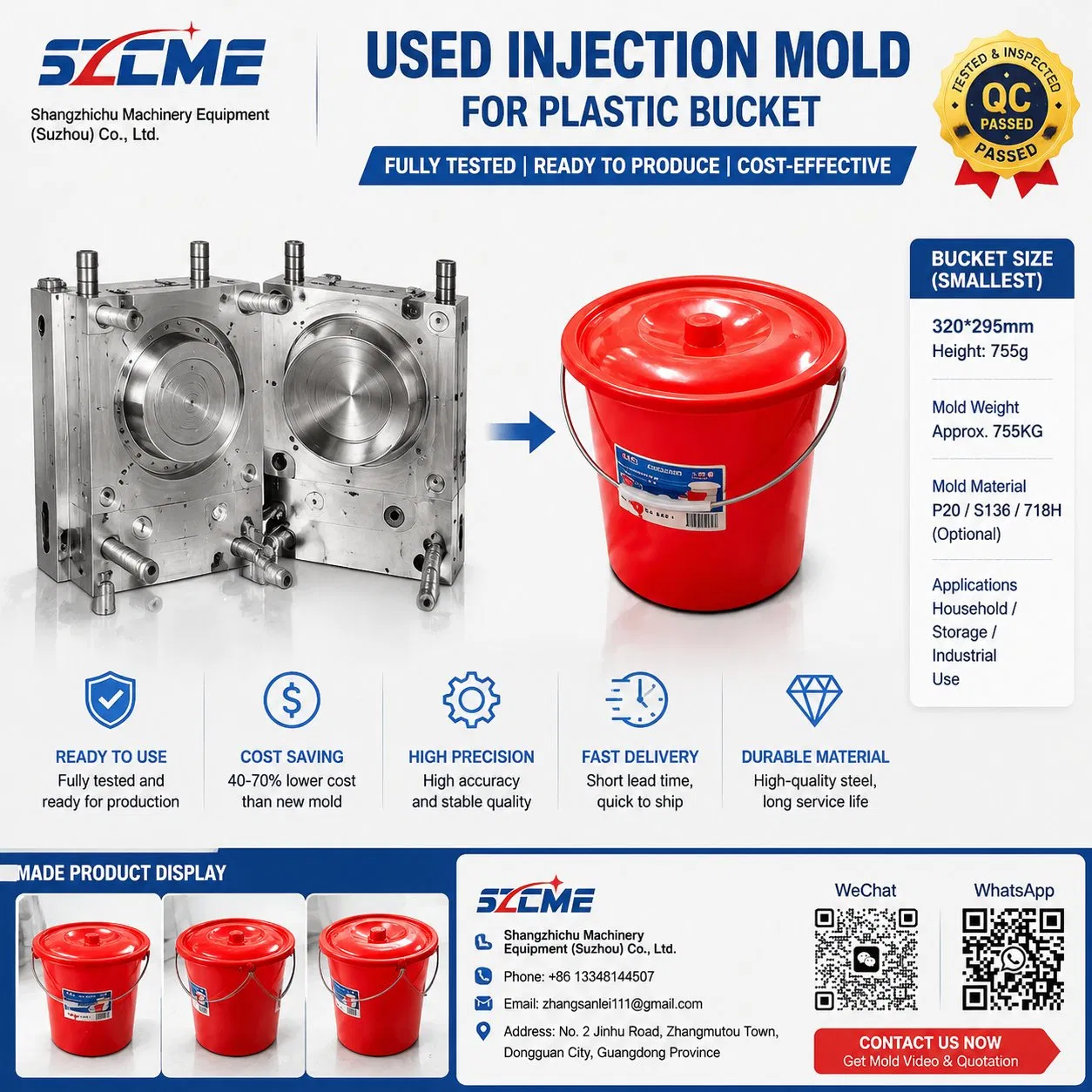 Industrial Used Bucket Mold with Thick Anti-Wear Steel Plates