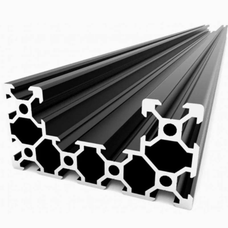 Wholesale Types of 4040 6060 8040 2020 Anodized Black T Slot Aluminium Industrial Extrusion Profile