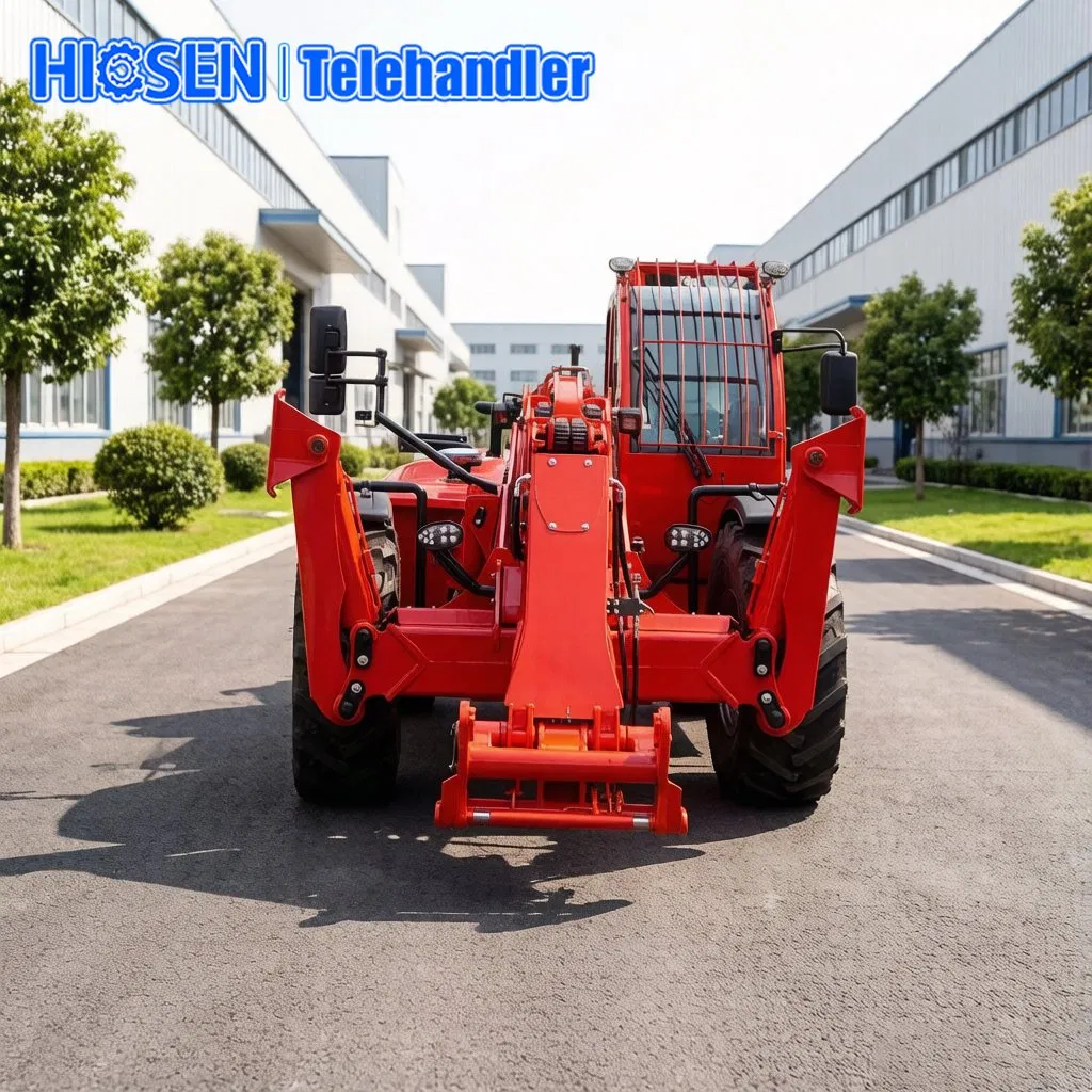 Telehandler a forche da 5 tonnellate, altezza di sollevamento 18 metri, motore diesel