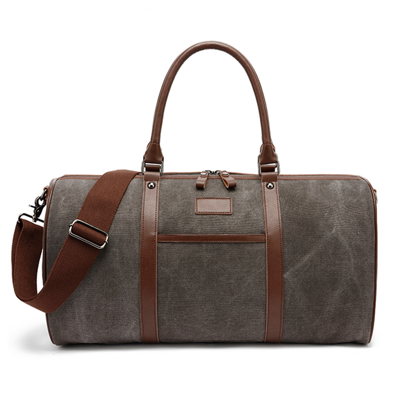 Canvas Travel Bag European Style Fitness Bag, Neutral Luggage Bag, Dry and Wet Separation for Men