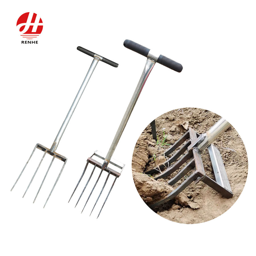 Durable Deep-Tine Compost Fork for Efficient Garden Cultivation and Agriculture