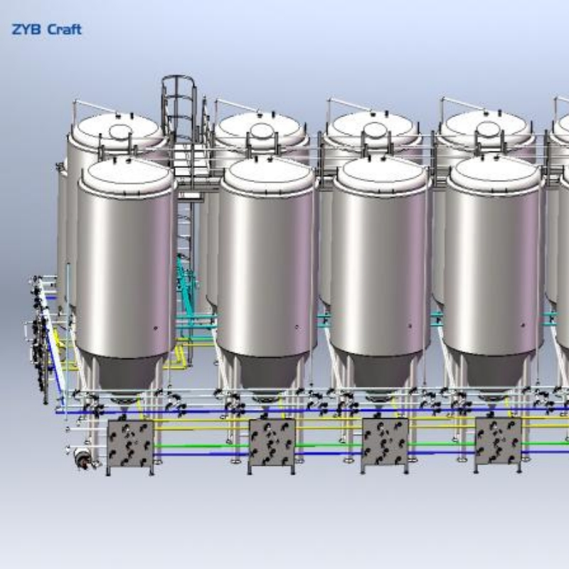 Cuve de fermentation et de refroidissement de bière en acier inoxydable Zybrew pour brasserie artisanale