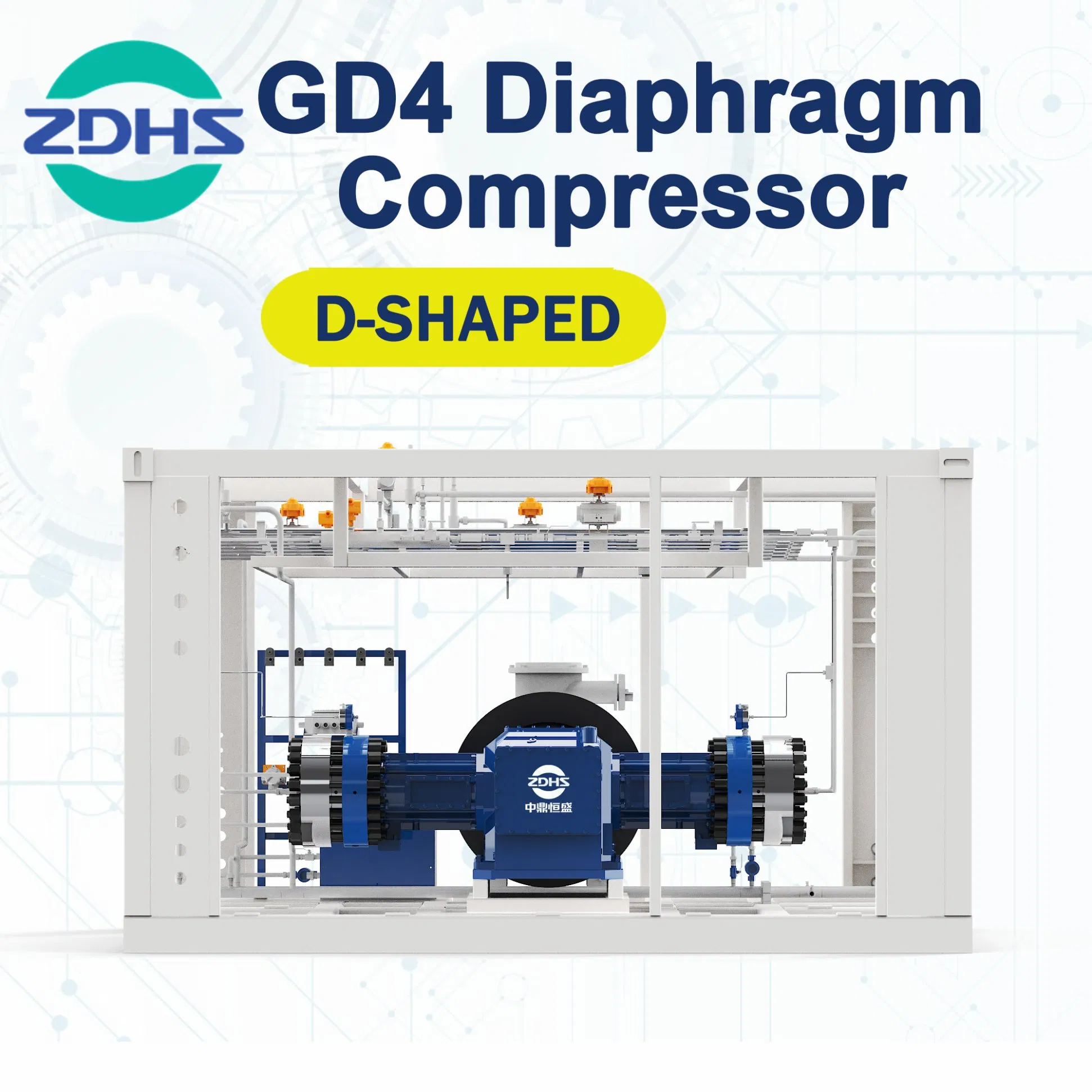 High Purity Explosion-Proof Diaphragm Compressor for Hydrogen Gas Refueling Stations