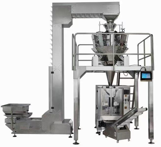 Automatic Multiple Heads Snack Puffed Food Chips Fries Packing Machine