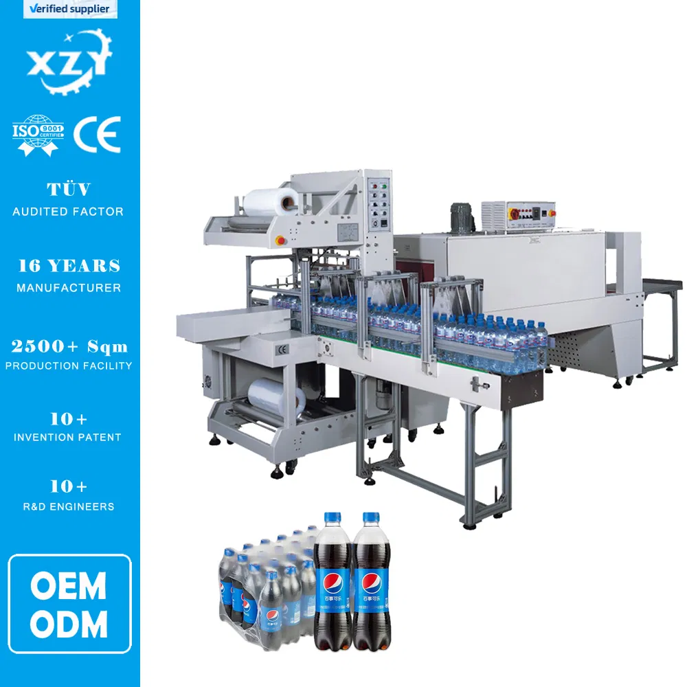 High Performance Automatic Shrink Sleeve Sealing Machine PE Film Packaging for Bottles Beverage Food Heat Tunnel Shrink Wrapping
