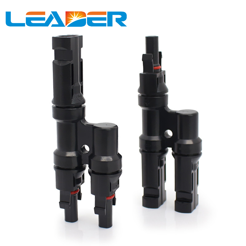 Leader 2 to 1 High Voltage 1000V 2t MC4 IP68 T Branch Solar Panel Connector