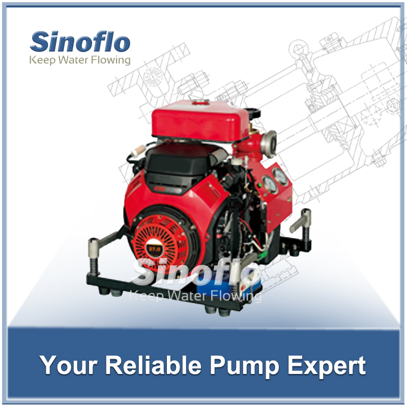 27HP Honda Portable Gasoline Engine Self-priming Fire Pump with Single Stage