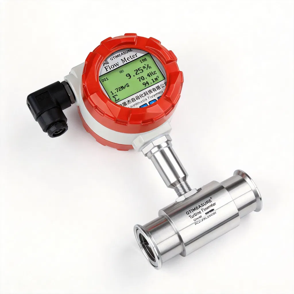 High Accuracy 4-20mA Pulse RS485 Output Turbine Flowmeter for Diesel Fuel Water