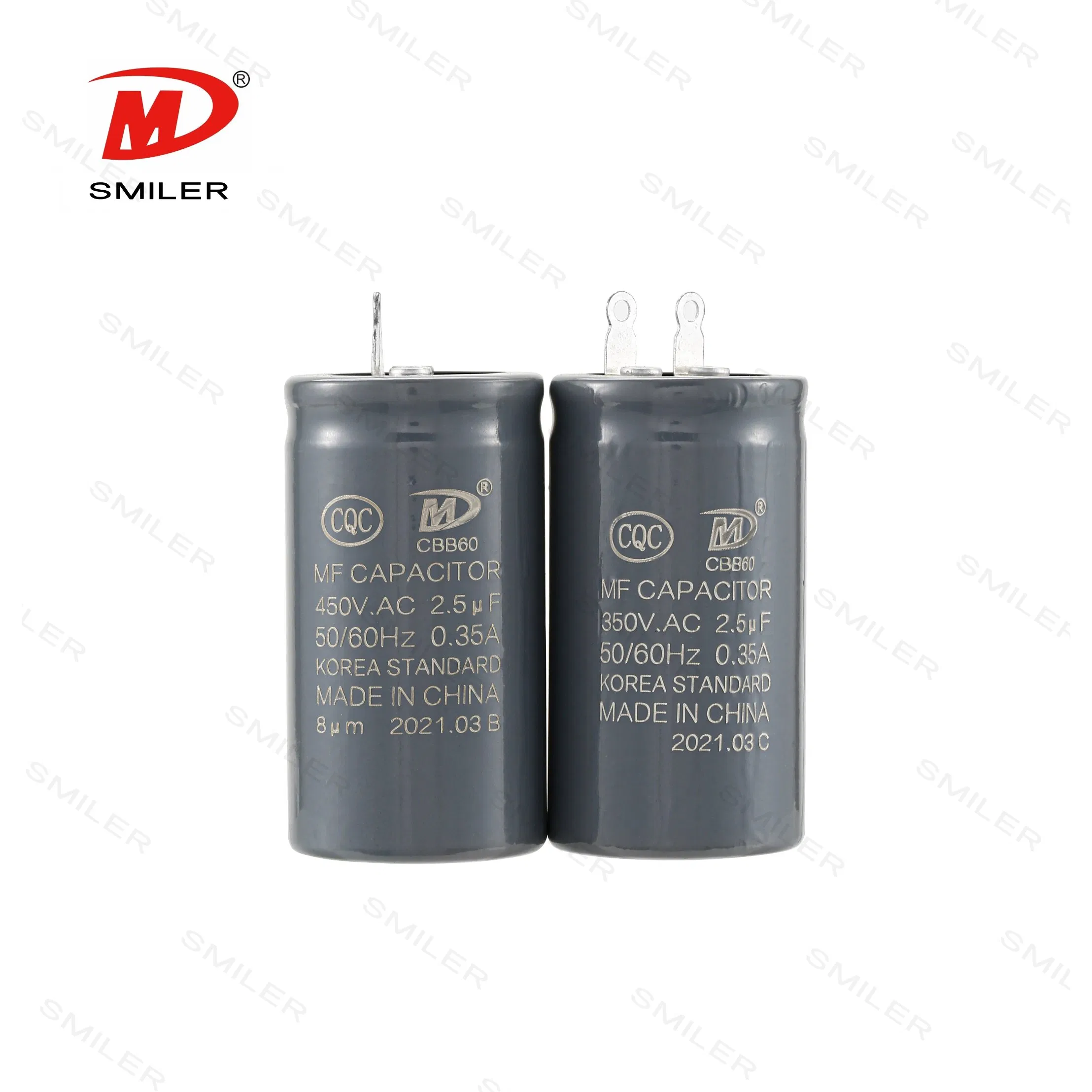 CBB60 AC Motor Run Capacitor Polypropylene Film Capacitor
