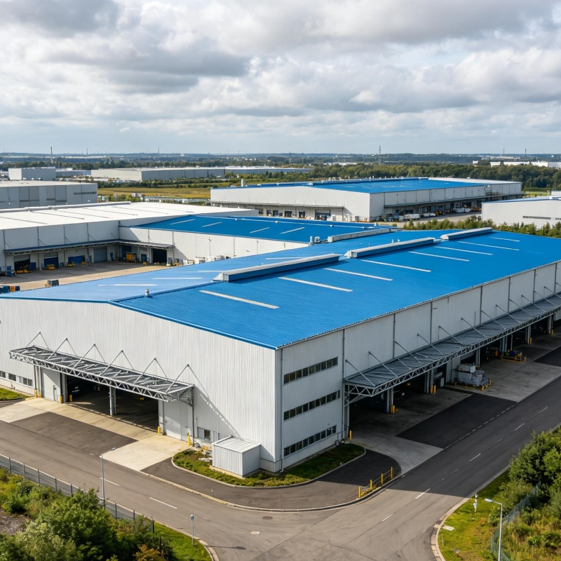Costruzione Prefabbricata con Telaio in Acciaio Leggero Capannone Magazzino in Acciaio