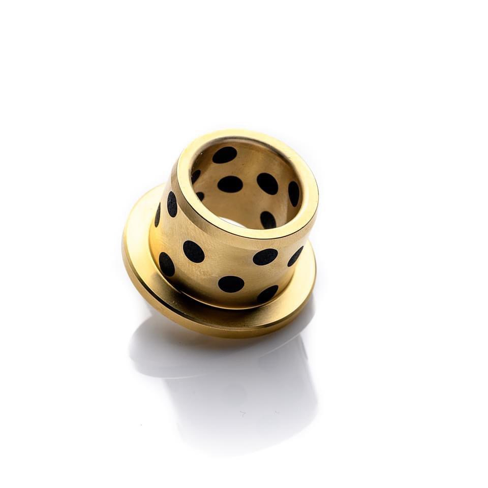 Boccola in bronzo autolubrificante ad alta precisione con grafite per flange