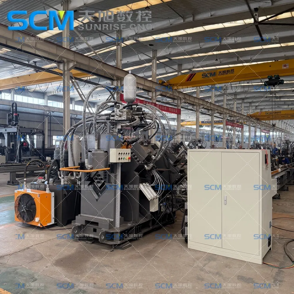 Equipo de precisión CNC para punzonado, marcado y corte de acero angular