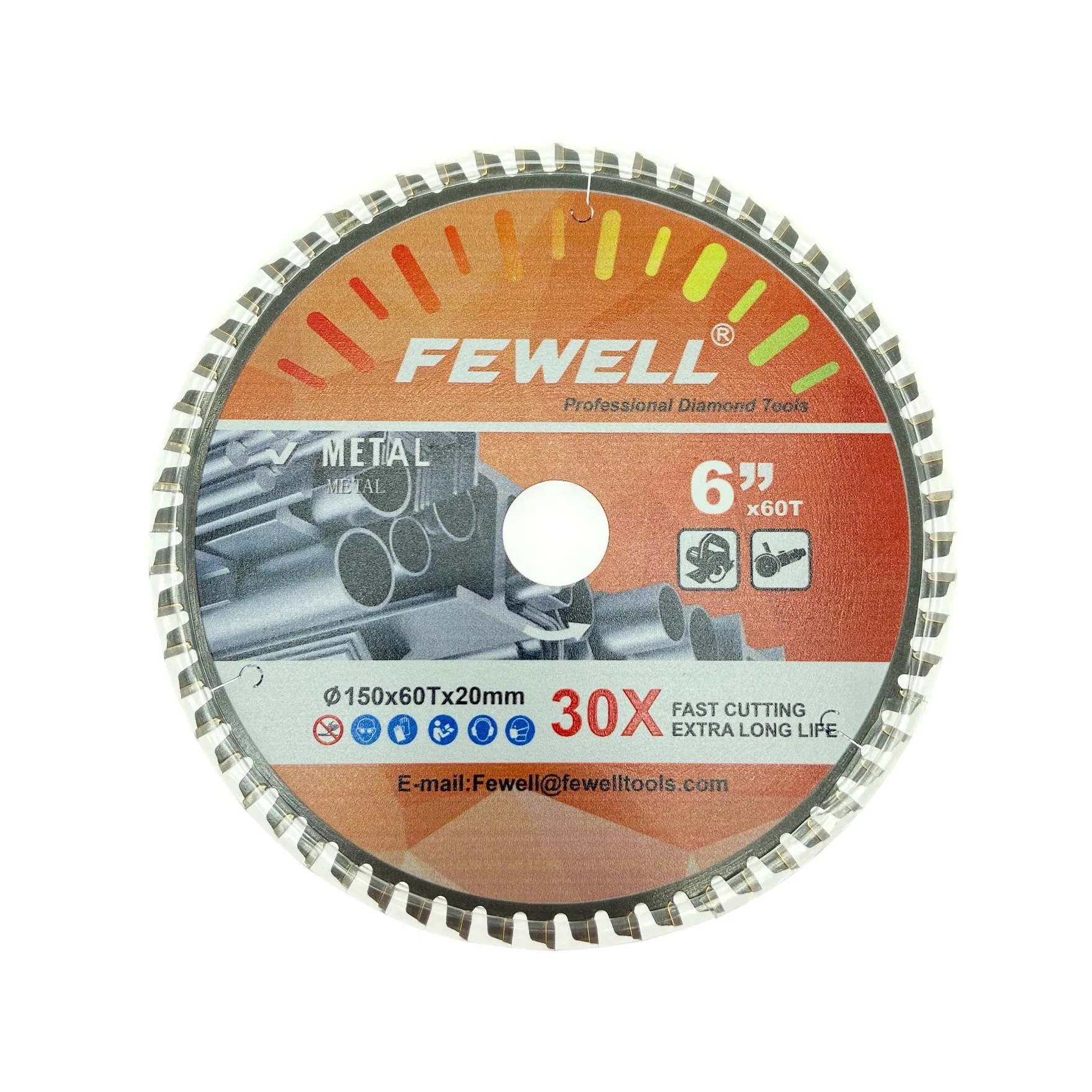 6inch 150*1.9*60T*20mm TCT Circular Saw Blade for Cutting Metal