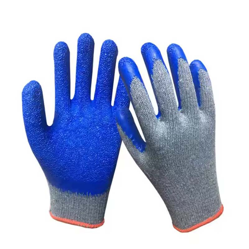Guantes industriales de seguridad protectores duraderos con recubrimiento de espuma de látex arrugada