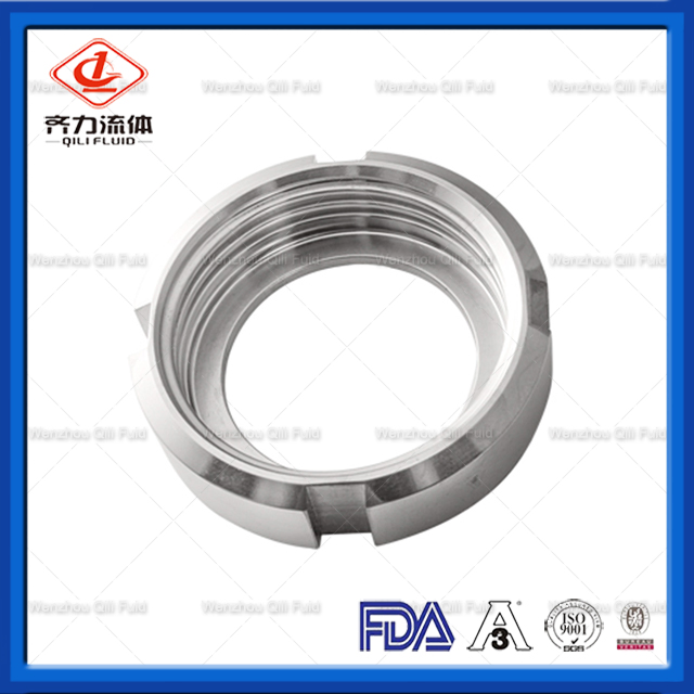 Stainless Steel Sanitary Pipe Fitting DIN Round Nut
