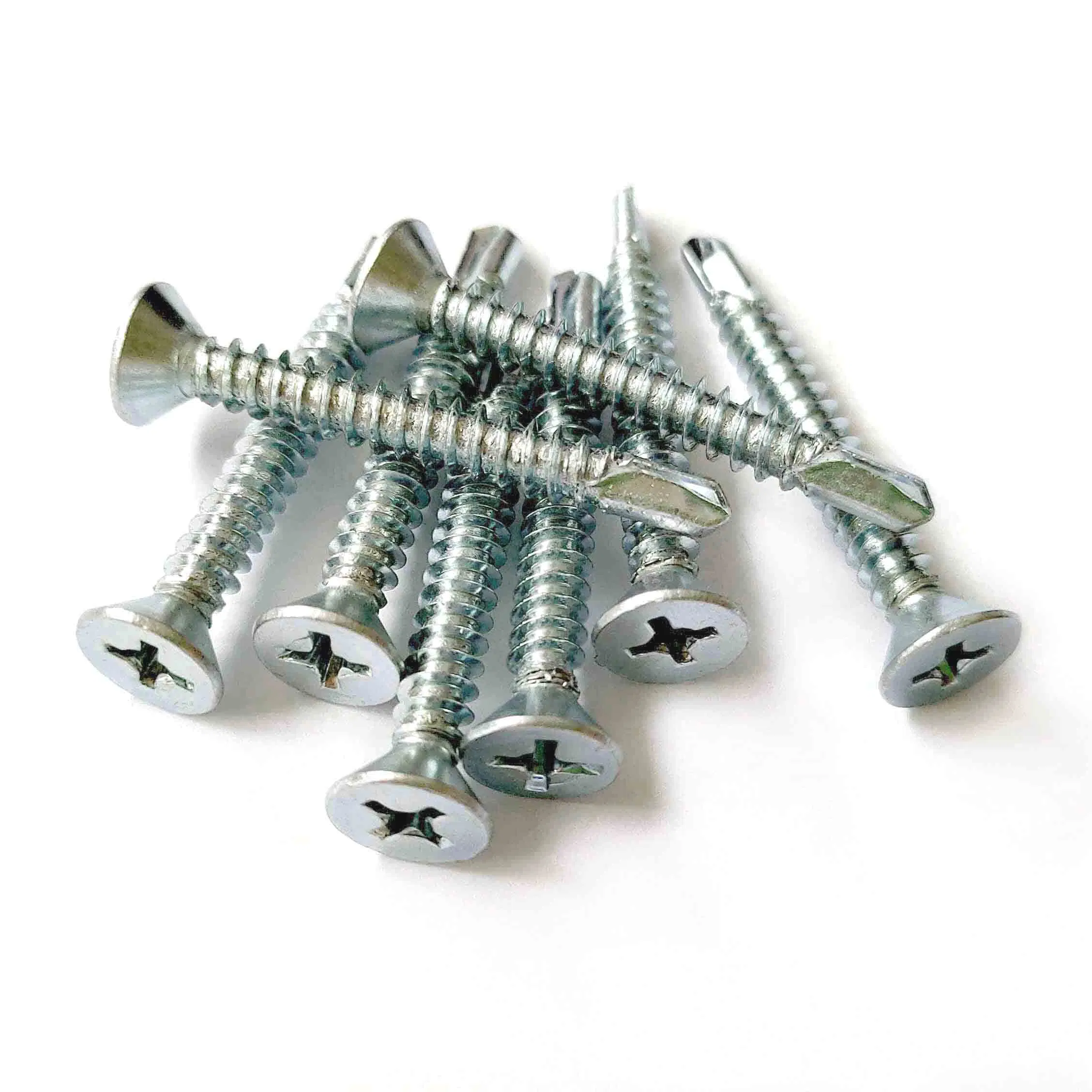 Carbon Steel Galvanized M3.9 M4.2 Countersunk Head Philips Self Drilling Screw Metal Fasteners