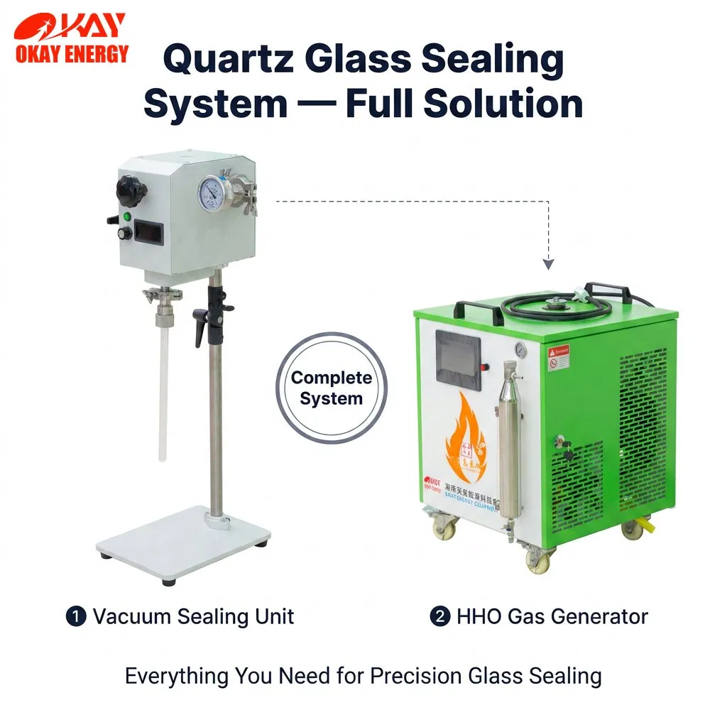Oxyhydrogen Quartz Tube Closer with Adjustable Flame 8-45mm Diameter for Vacuum Sealing