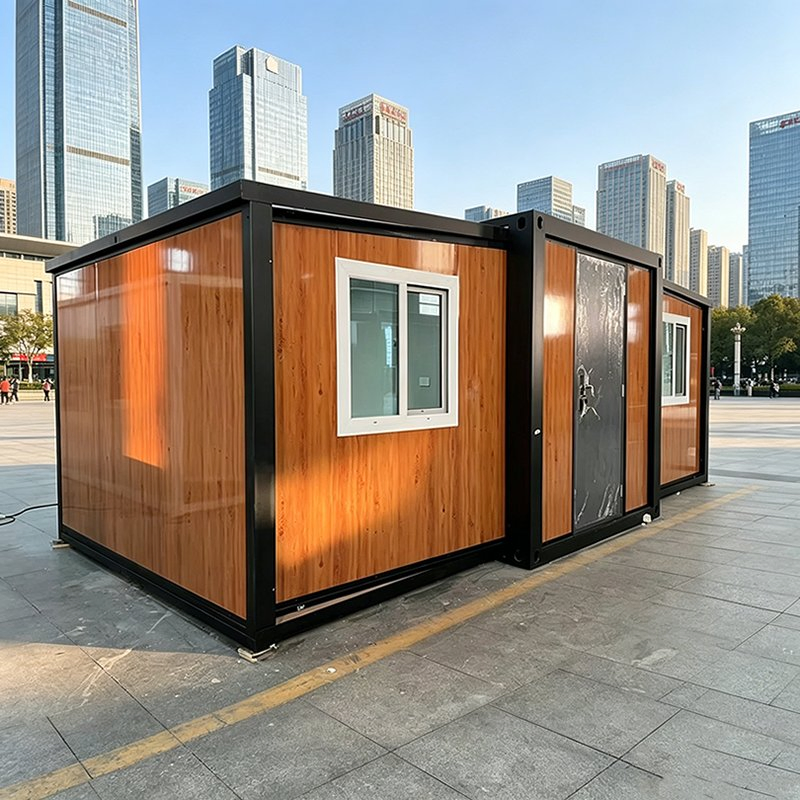 10FT Extended House Prefabricated Container House CE Certified Rock Wool Sandwich Panels