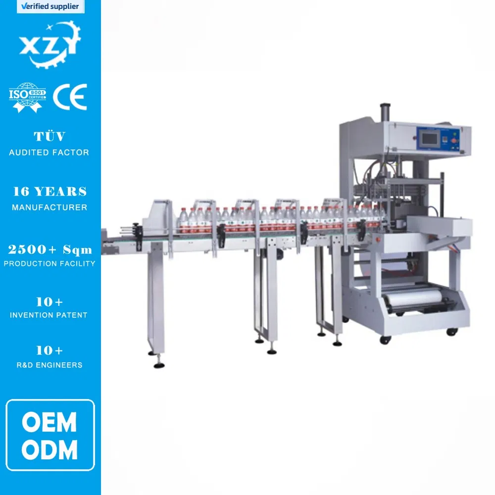 Thermostatic Hot-Air PE Film Fully Automatic Shrink Wrapping Machine for Beverage Bottles