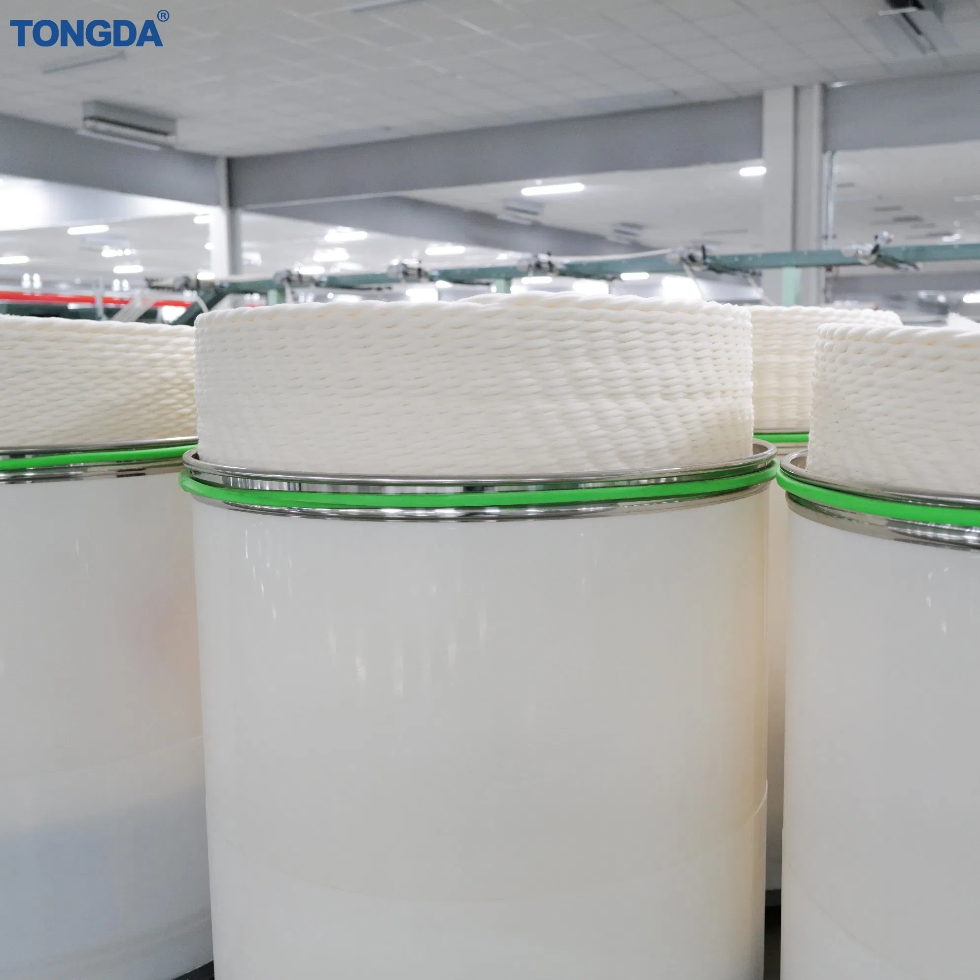 Piezas de repuesto para hilatura de algodón de material HDPE, botes de cinta de plástico