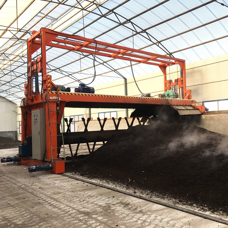 Groove Type Industrial Compost Turner Machine for Chicken Manure Fermentation Fertilizer