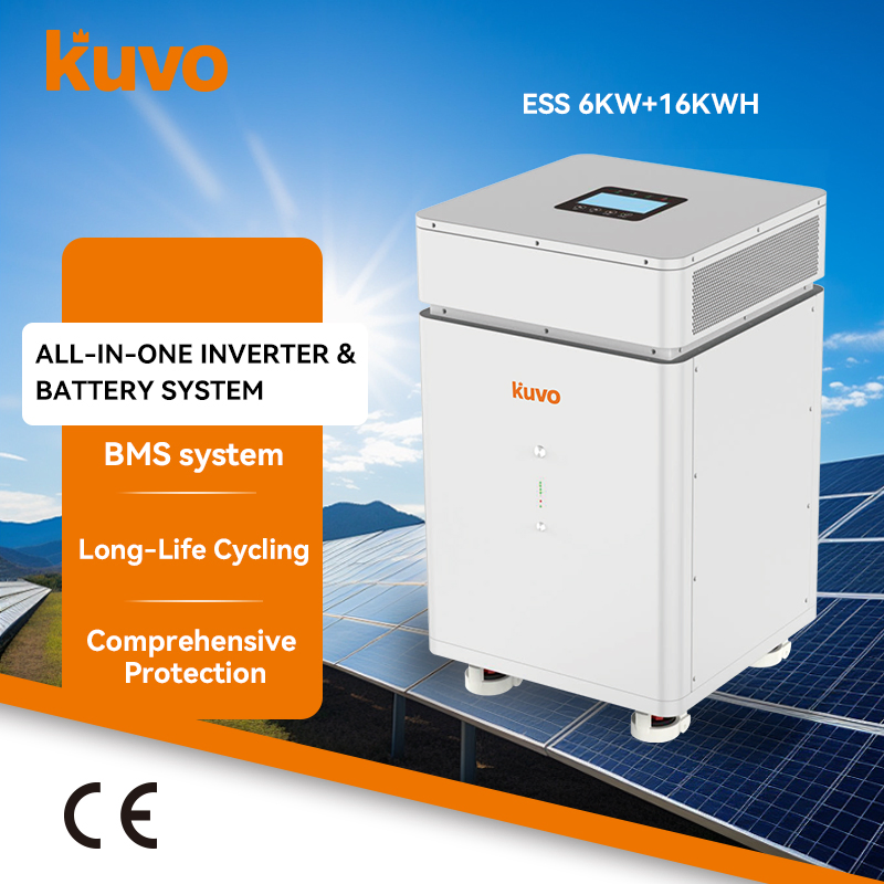 Système de stockage d'énergie ESS à batterie au lithium avec onduleur solaire tout-en-un haute efficacité pour usage domestique