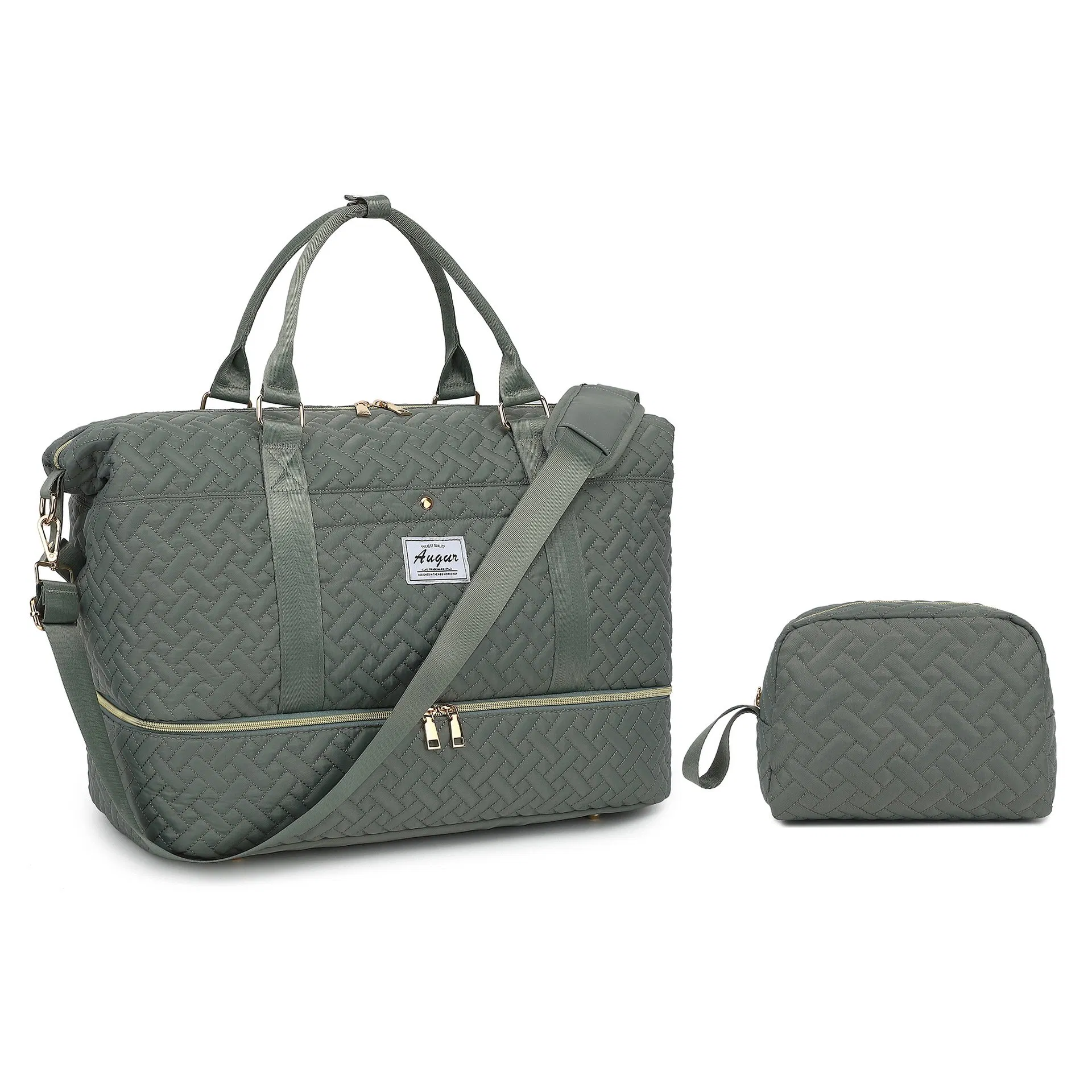 Embroidered Diamond Pattern Sports Handbag Yoga Fitness Travel Bag