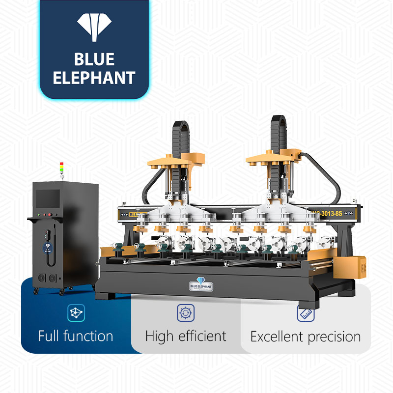 3013 Two Heads Eight Spindles CNC Router