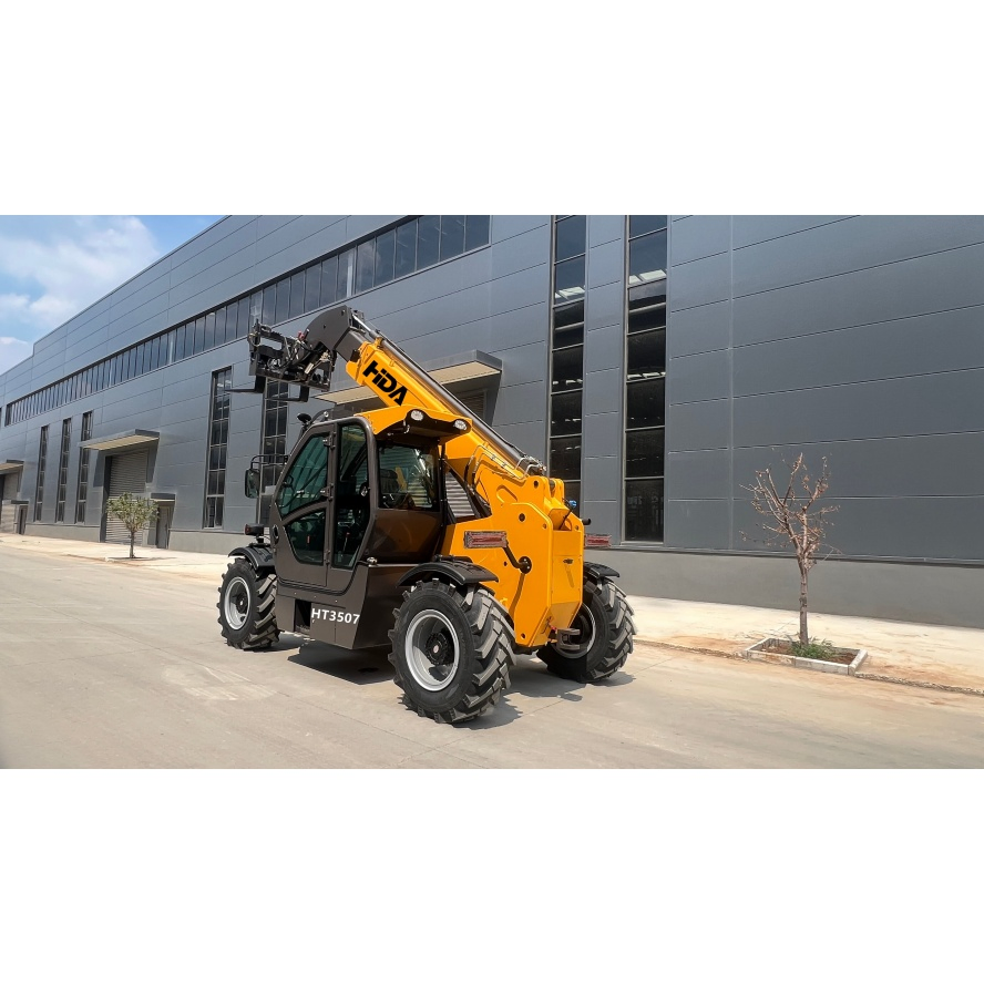 Smart Dustproof Bulk Wheel Drive Fork Lift 3.5ton Telehandler for Material Stacking