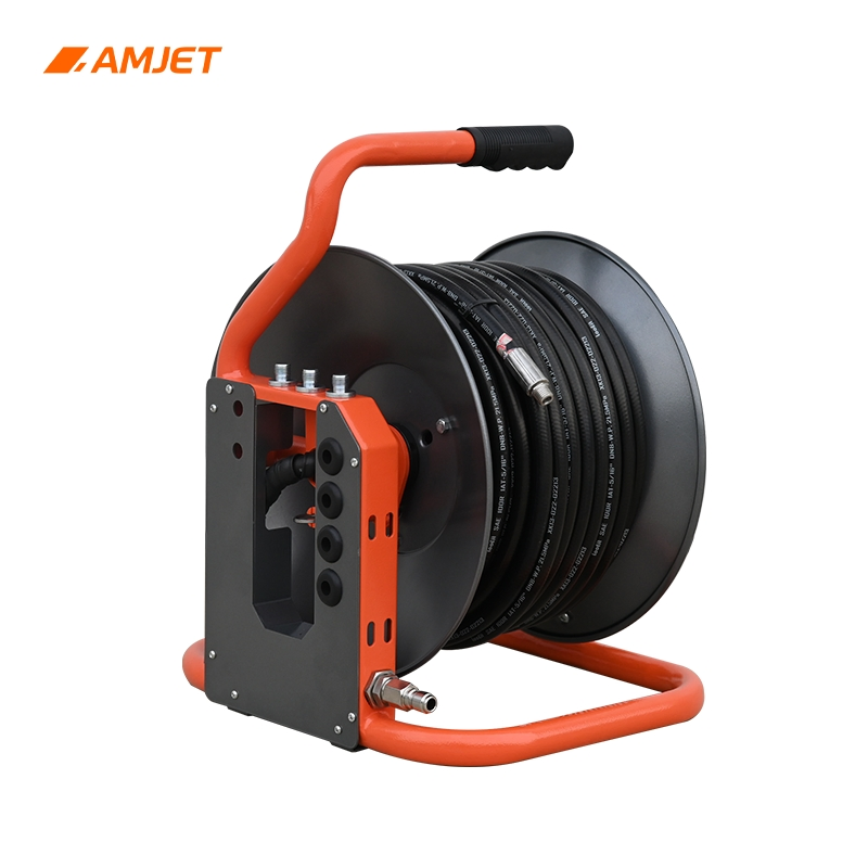 Amjet T1 High Pressure Sewer Cleaning Hose Reel