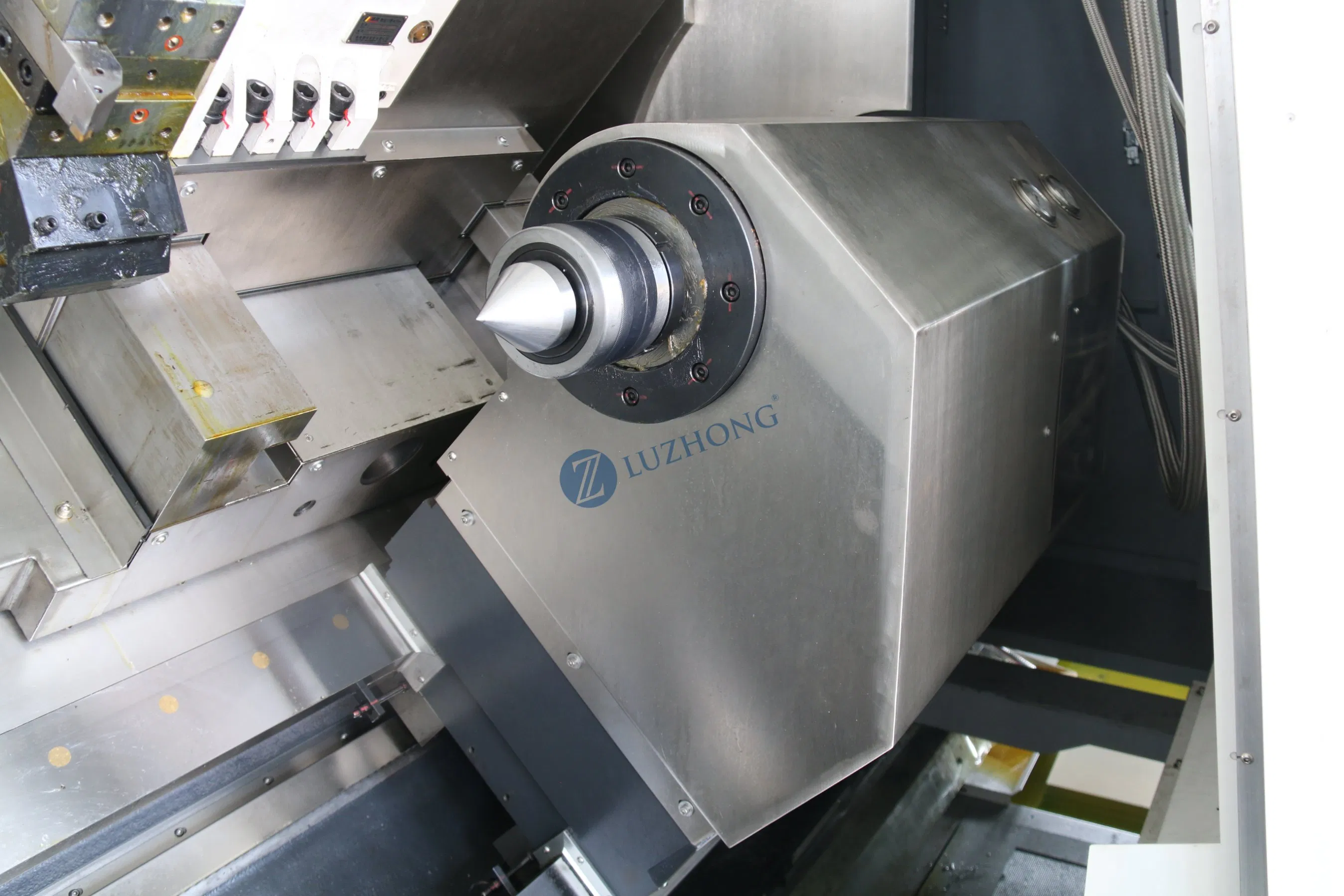 High Precision TCK63 Inclined Bed 12 Inch Hydraulic Chuck CNC Lathe Machine