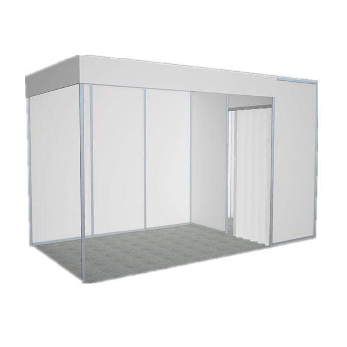 Individueller Messestand aus Aluminium mit Beleuchtung
