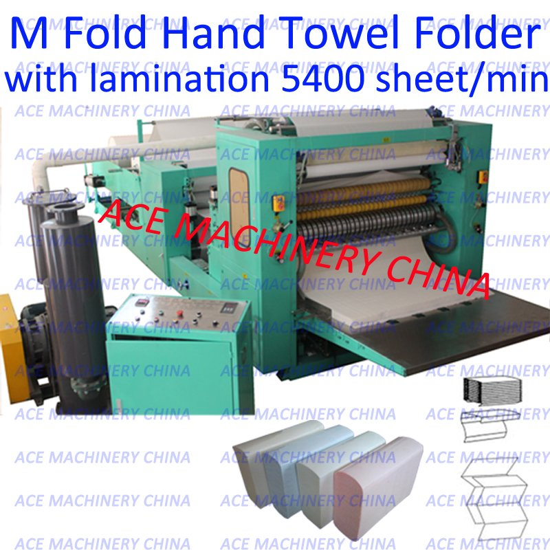 Machine à plier et intercaler les serviettes en papier M à grande vitesse avec laminage