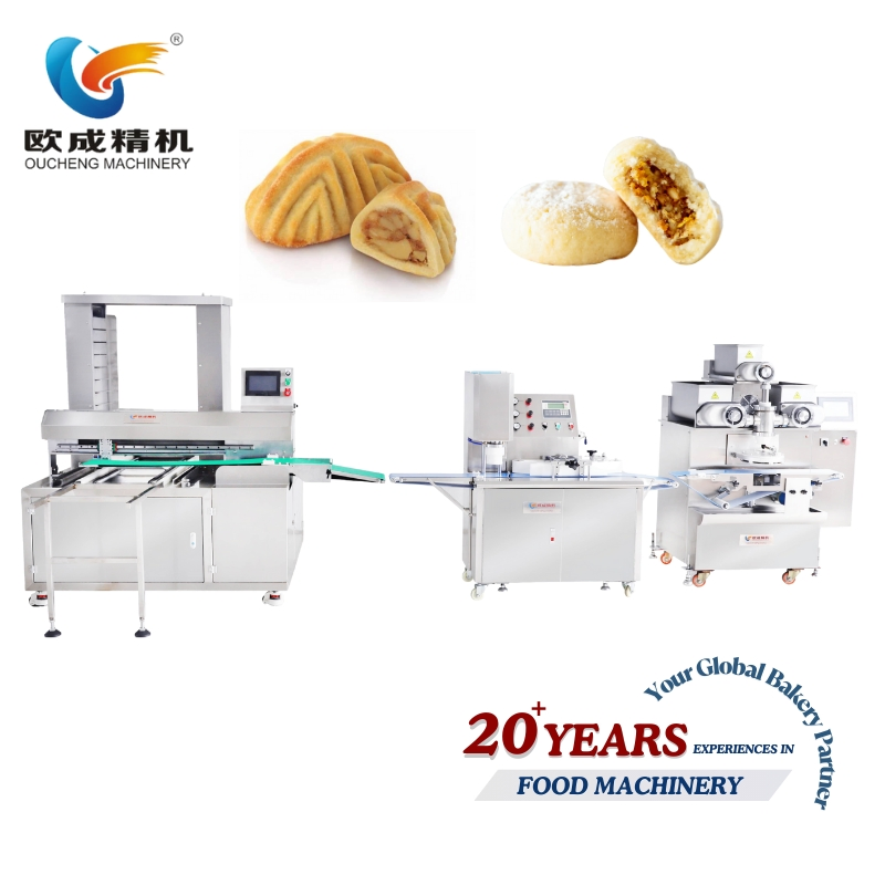 Advanced Automatic Encrusting Production Line for Mooncakes, Kibbeh, Maamoul, Coxinha