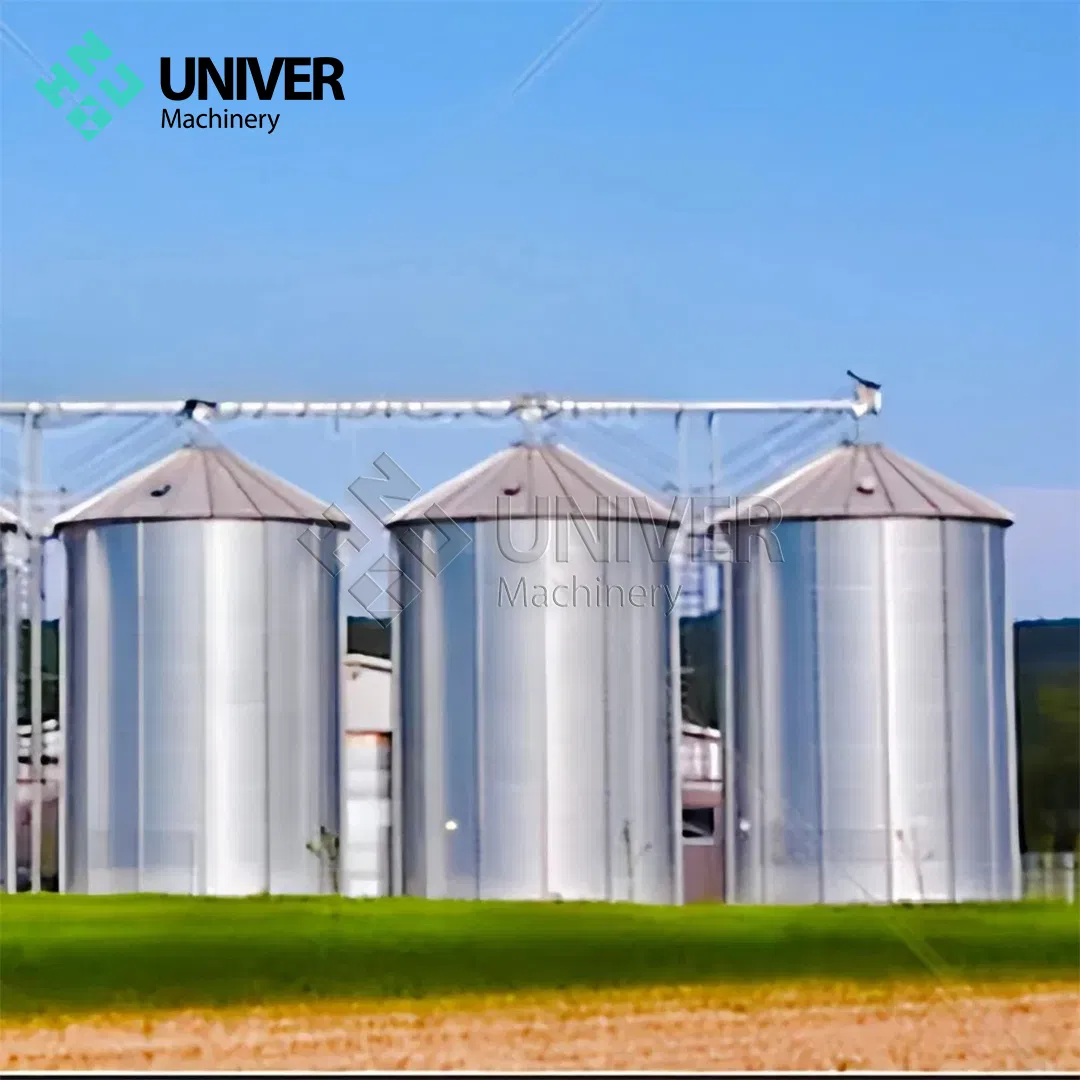 Silo in acciaio zincato ondulato a fondo piatto caldo per lo stoccaggio nell'industria mangimistica agricola