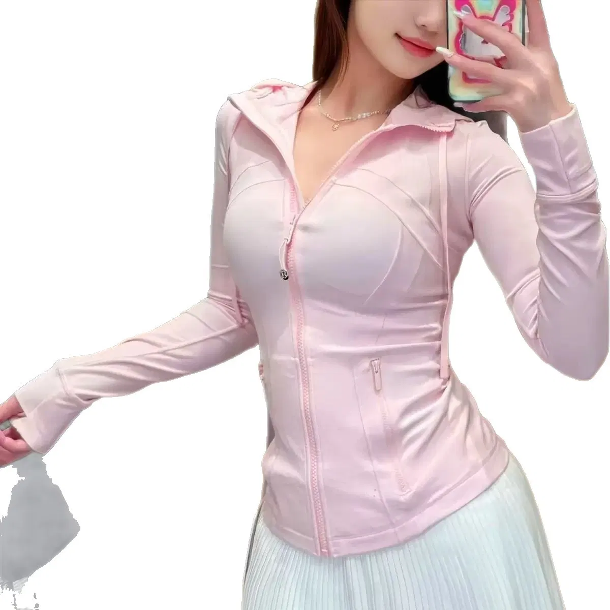 Standing Collar Top for Exercise and Yoga Wear