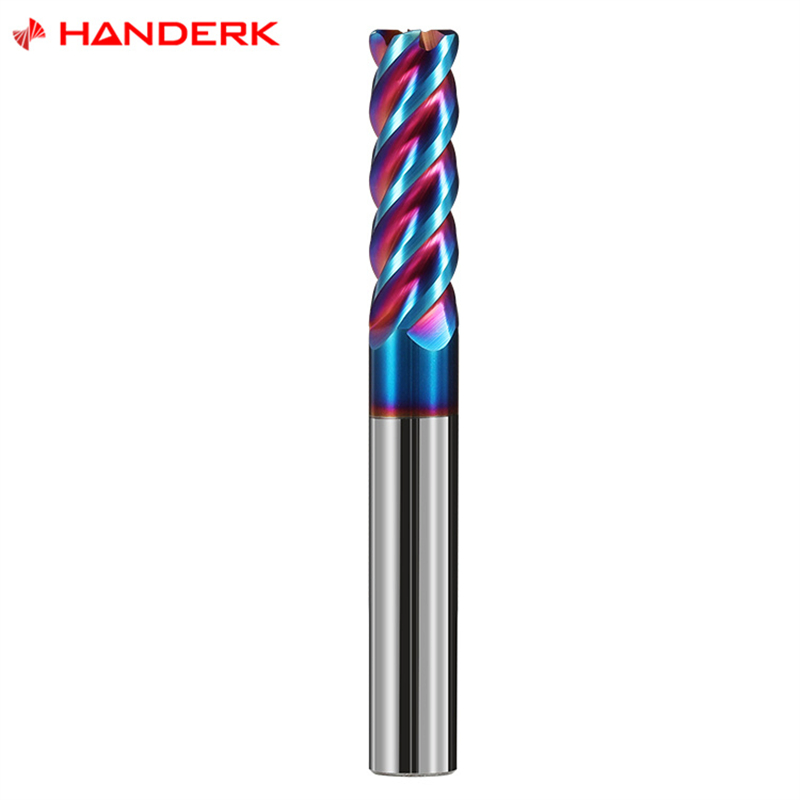 Handerk Nano Coated Carbide Corner Radius End Mill HRC65 for Carbide Cutter Tool