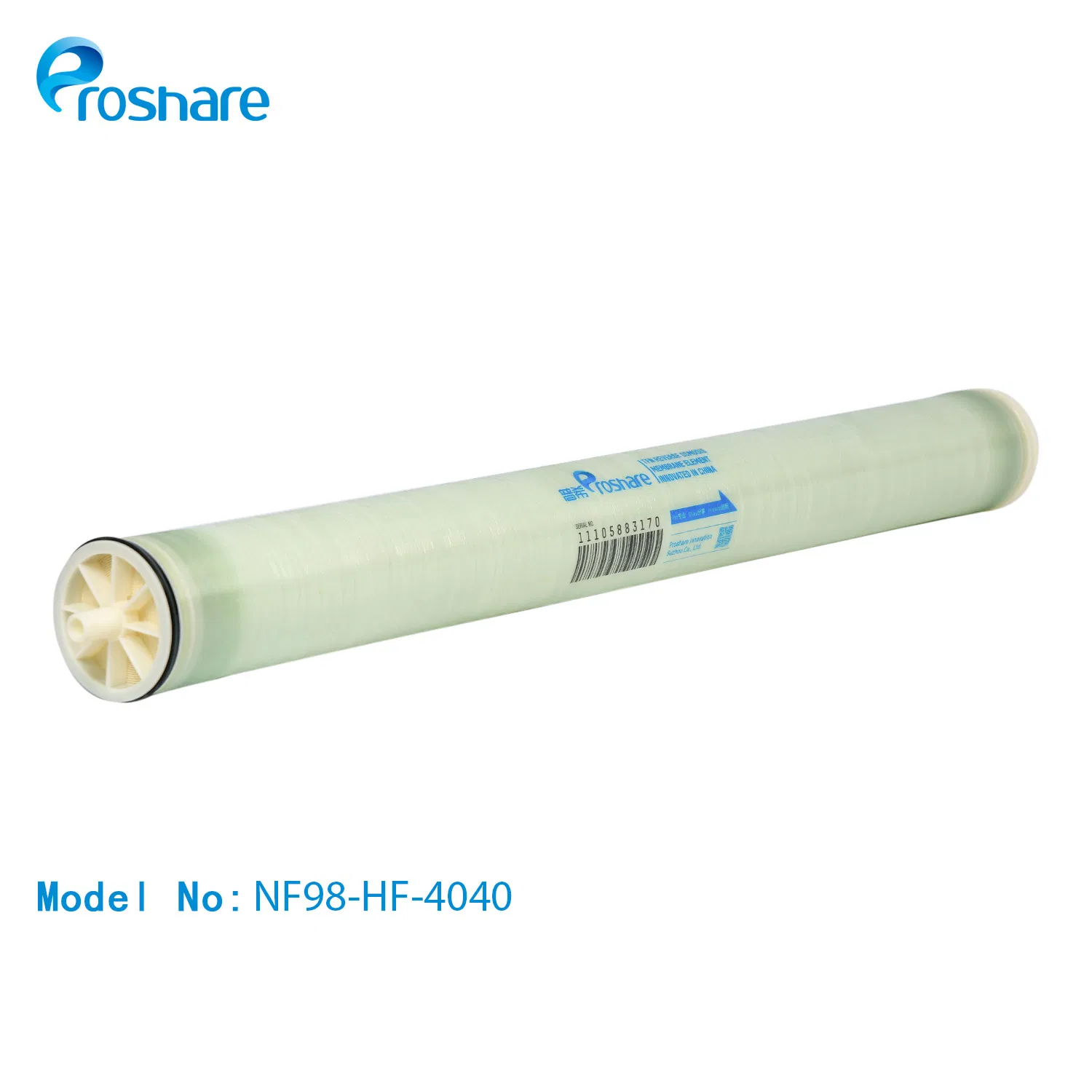 عنصر غشاء الترشيح النانوي Proshare NF98 Series HF-4040 مقاس 4 بوصات لفصل المواد الصناعية ومعالجة المياه