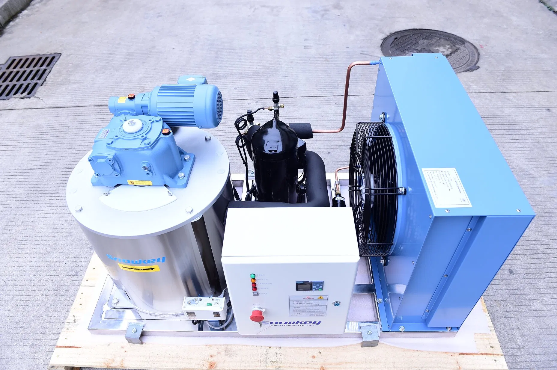 Snowkey Flake Ice Machine for Seafood Processing Industrial Ice Maker