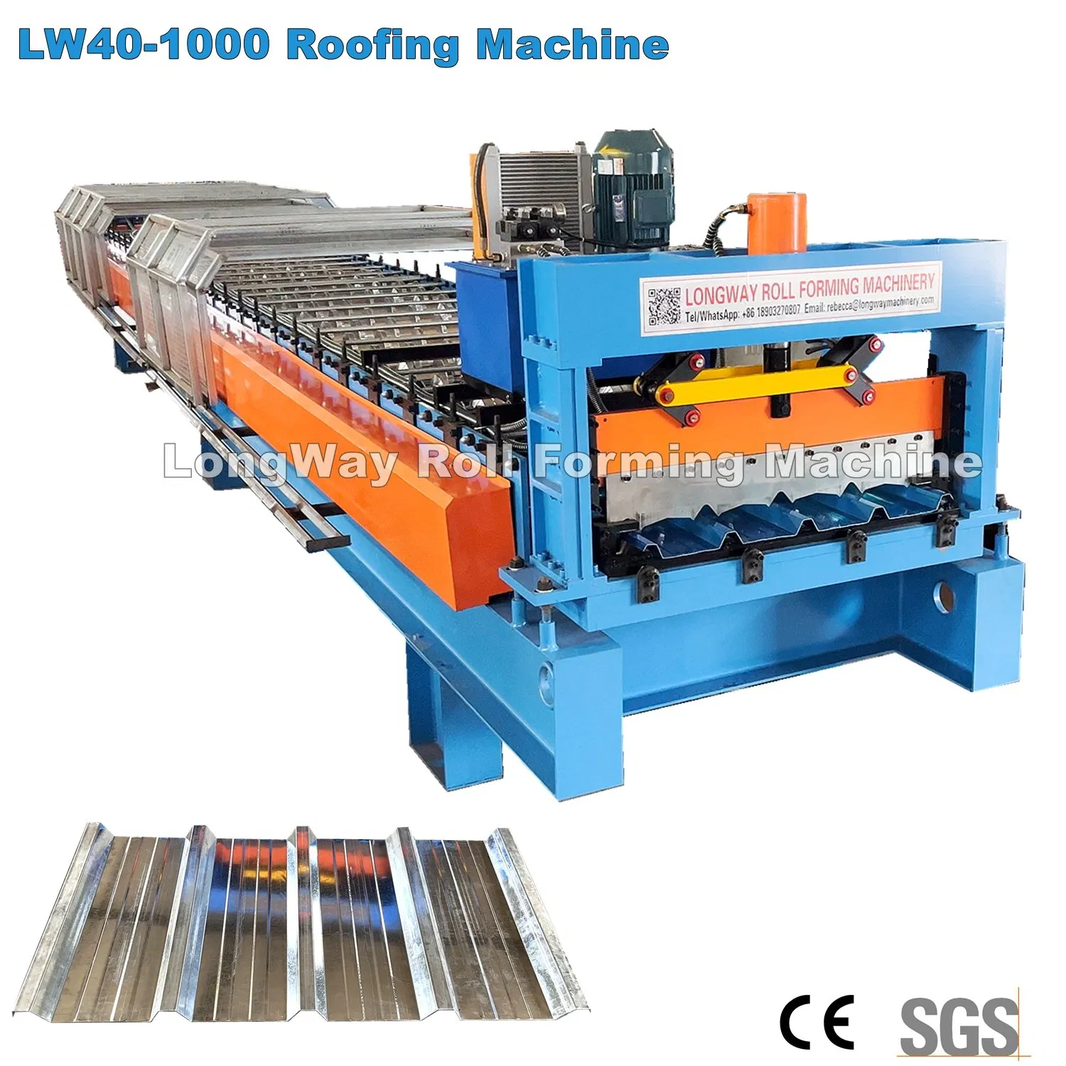 Máquina perfiladora de chapa de acero galvanizado y aluminizado para cubierta LW40-1000