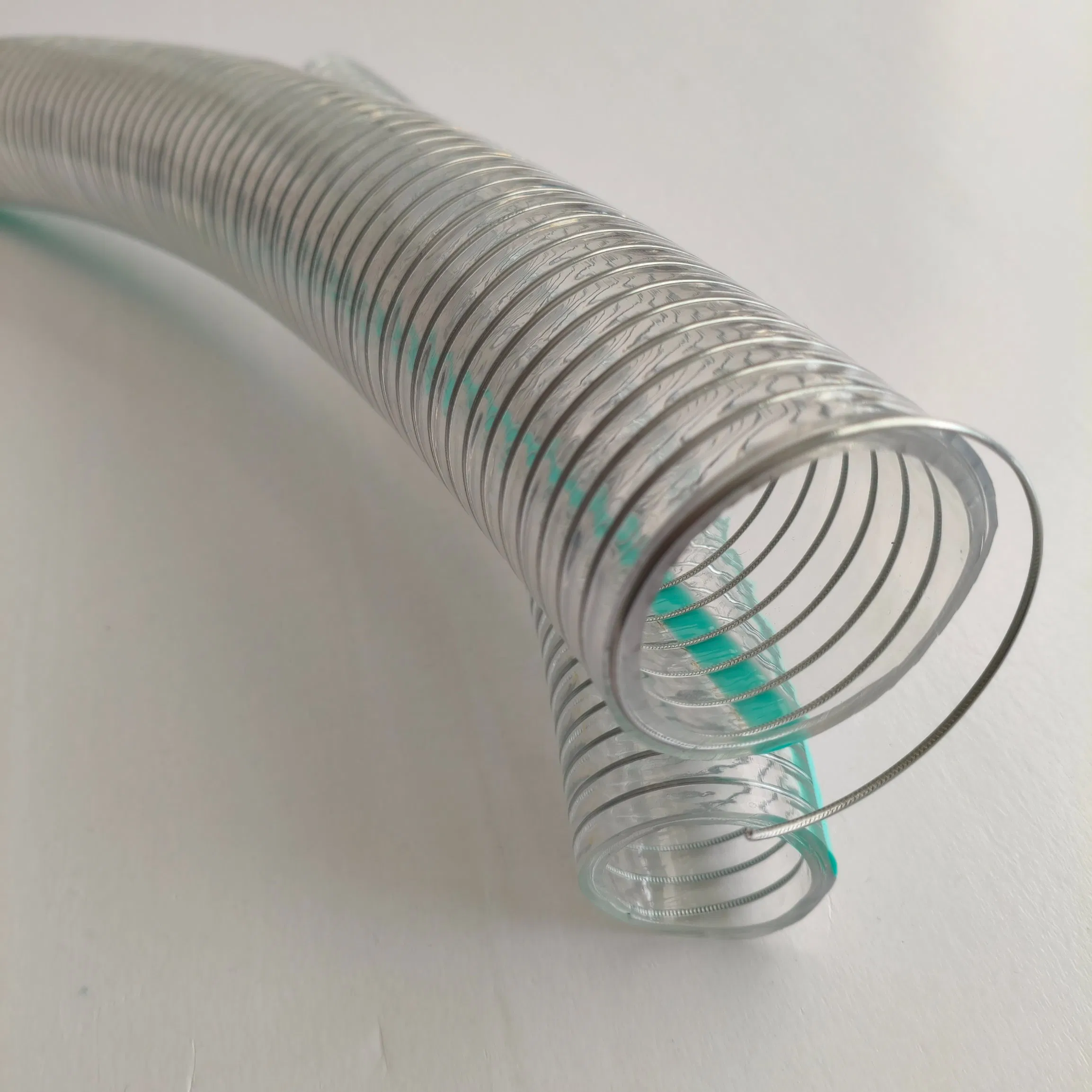 Manguera de PVC de grado alimenticio con manguera reforzada con alambre de acero de 1-1/2" para agua potable, leche, lácteos, bebidas