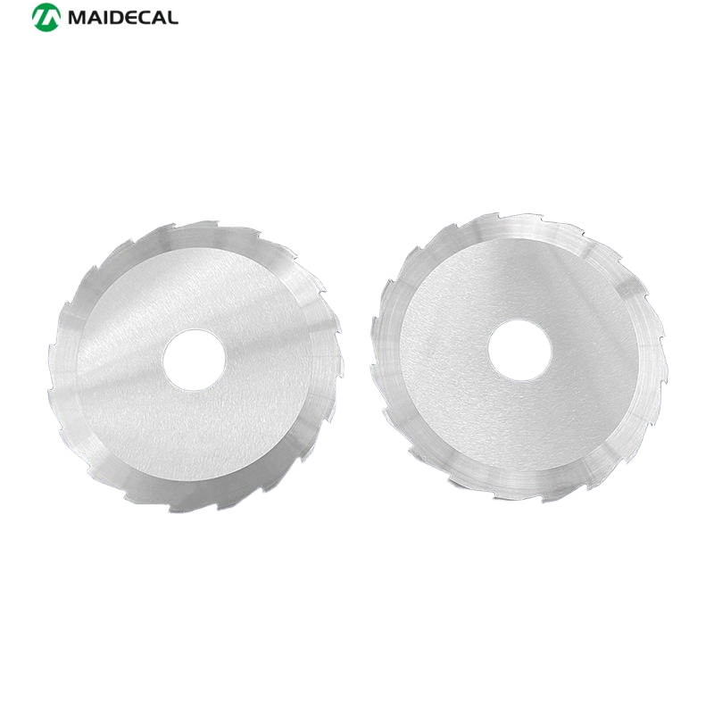 Cuchillas circulares dentadas de acero inoxidable para el corte en maquinaria alimentaria