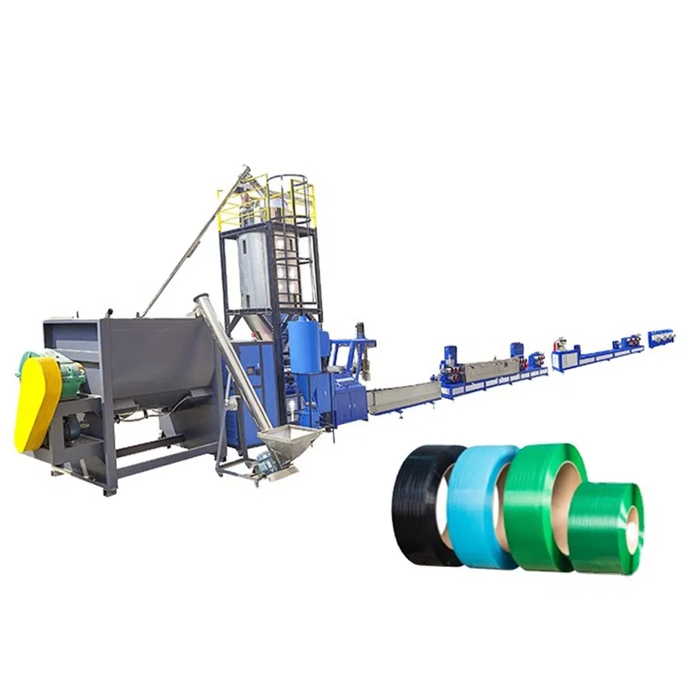 Fully Automatic Single-Screw Pet Plastic Tape Making Machine High Productivity Strap Manufacturing