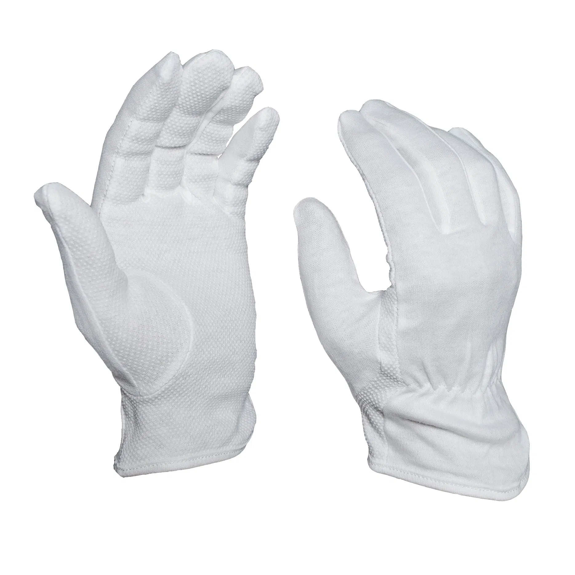 PVC Dots Anti Slip Cotton Hotel Waiter Gloves for Doorman