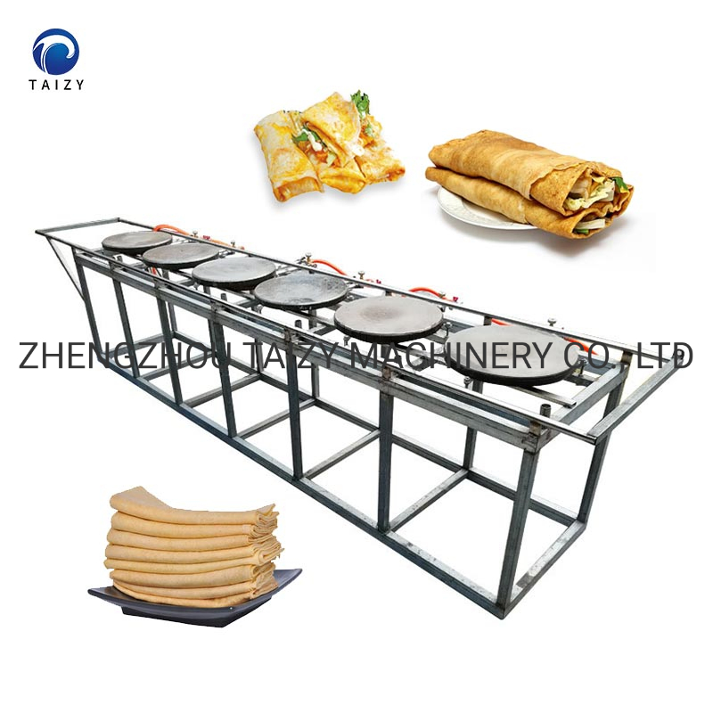 Manual Baked Flat Pancake Maker Hand Push Dosa Making Machine