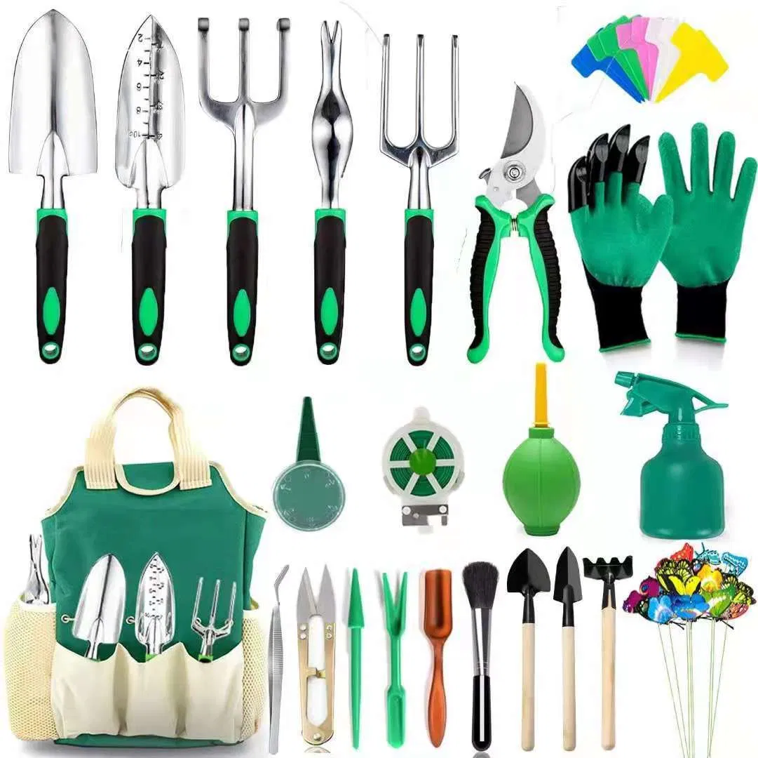 Aluminum 21 Pieces Garden Set with Garden Bag Tool Gift Set