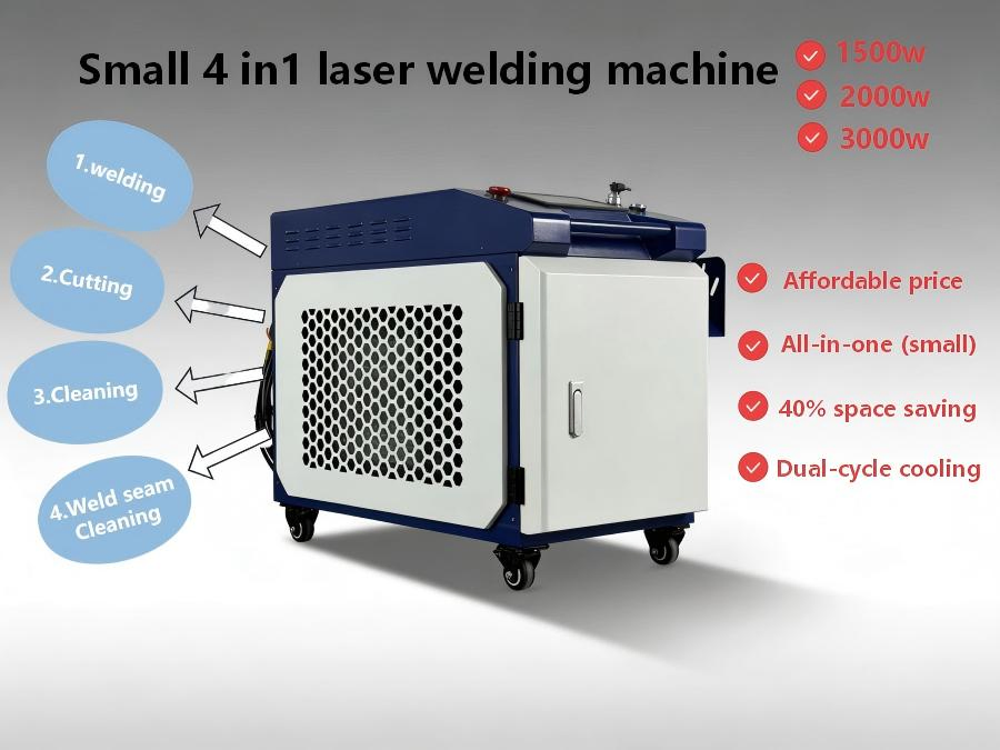 Saldatrice laser 4 in 1 per saldatura/taglio/pulizia/pulizia cordone di saldatura Taglio/Saldatura/Pulizia Saldatrice laser 2000W 3000W
