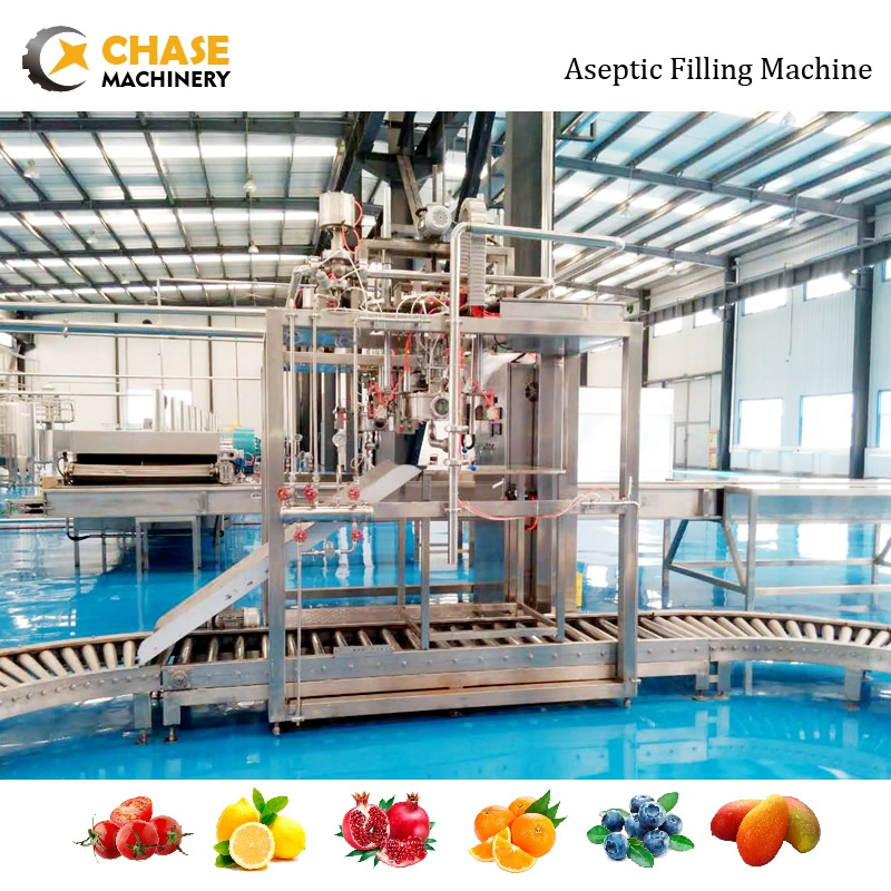 Machine de remplissage aseptique industrielle en acier inoxydable SUS 304 pour jus de fruits et confiture en bag-in-box